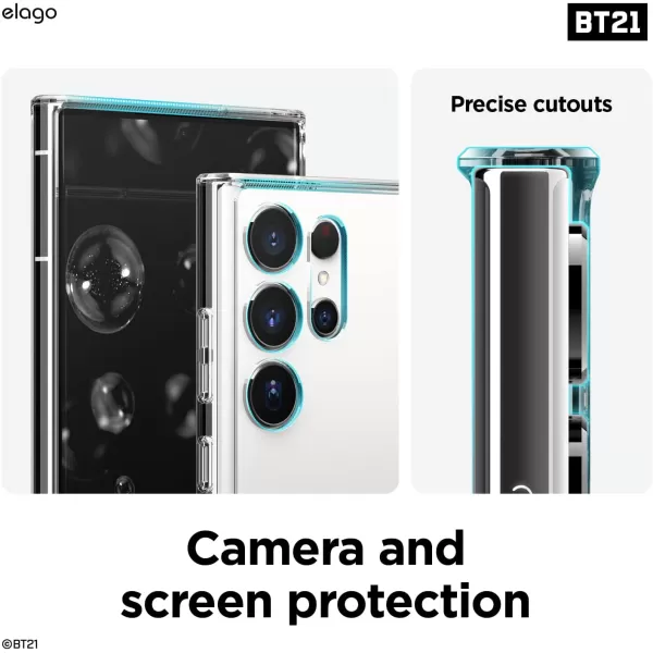 elago  BT21 minini Compatible with Samsung Galaxy S23 Ultra Silicone Case Precise Camera Cutouts Drop Protection Shockproof Protective Cover 68 inch Mint Official MerchandiseMint Toy