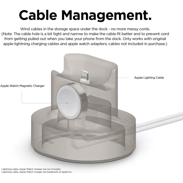 elago 2 in 1 Charging Station for Apple Products Compatible with AirPods 21 Apple Watch Series 9876SE54321SE iPhone 11 and All iPhone Models Original Cables Required Dark GreyClassic White