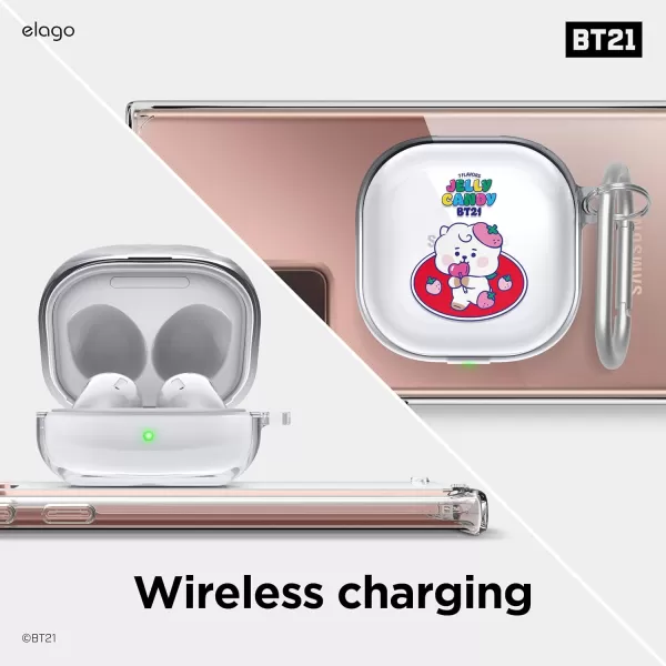 elago BT21 Case Compatible with Samsung Galaxy Buds 2 Pro Case 2022  Galaxy Buds 2 Case 2021  Galaxy Buds Pro Case 2021  Galaxy Buds Live Case 2020 Official Merchandise CHIMMYRJ