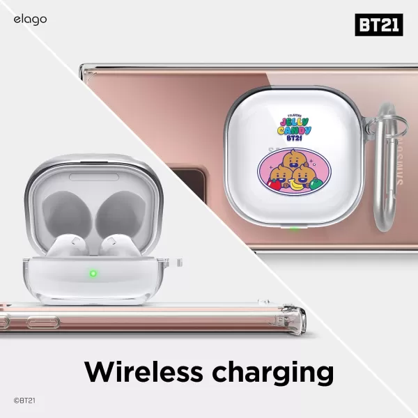 elago BT21 Case Compatible with Samsung Galaxy Buds 2 Pro Case 2022  Galaxy Buds 2 Case 2021  Galaxy Buds Pro Case 2021  Galaxy Buds Live Case 2020 Official Merchandise CHIMMYSHOOKY