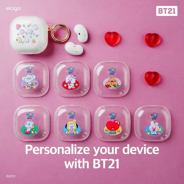 elago BT21 Case Compatible with Samsung Galaxy Buds 2 Pro Case 2022  Galaxy Buds 2 Case 2021  Galaxy Buds Pro Case 2021  Galaxy Buds Live Case 2020 Official Merchandise CHIMMYKOYA