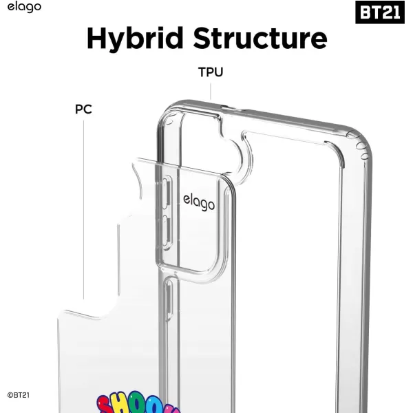 elago BT21 Case Compatible with Samsung Galaxy S21 Case  Raised Lip Screen amp Camera Protection Shockproof Bumper Cover Protective Case Official Merchandise RJSHOOOKY