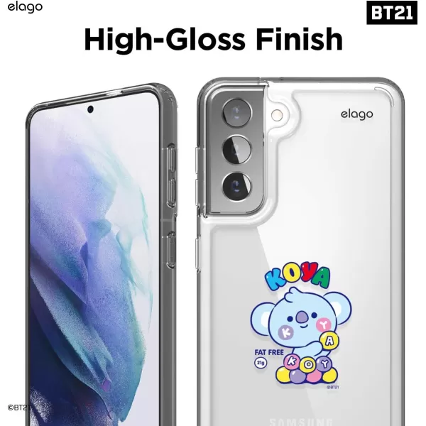 elago BT21 Case Compatible with Samsung Galaxy S21 Case  Raised Lip Screen amp Camera Protection Shockproof Bumper Cover Protective Case Official Merchandise RJKOYA