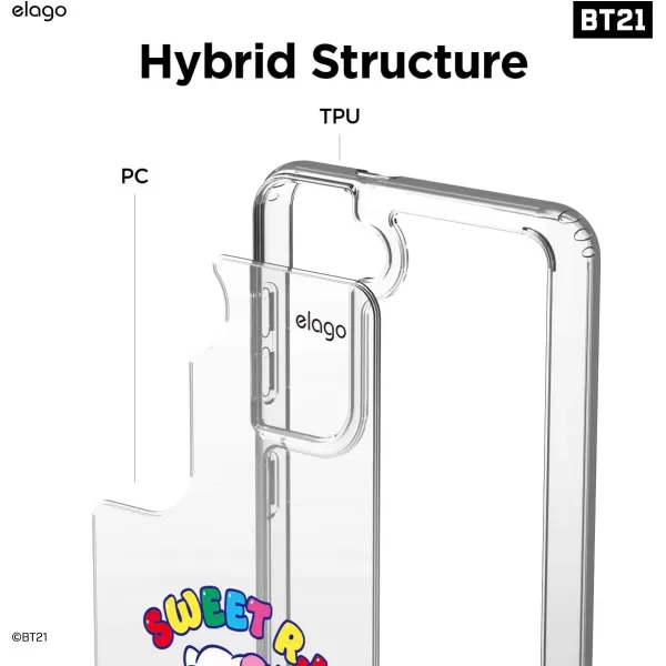 elago BT21 Case Compatible with Samsung Galaxy S21 Case  Raised Lip Screen amp Camera Protection Shockproof Bumper Cover Protective Case Official Merchandise RJRJ