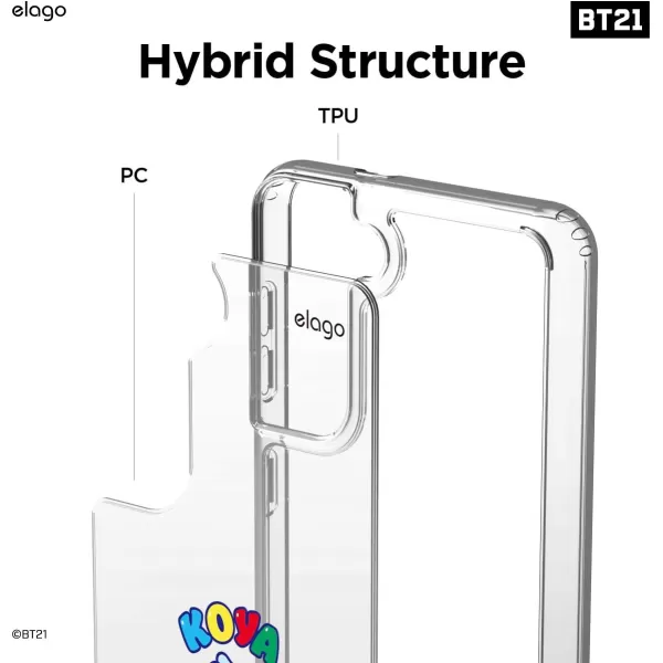 elago BT21 Case Compatible with Samsung Galaxy S21 Case  Raised Lip Screen amp Camera Protection Shockproof Bumper Cover Protective Case Official Merchandise RJKOYA