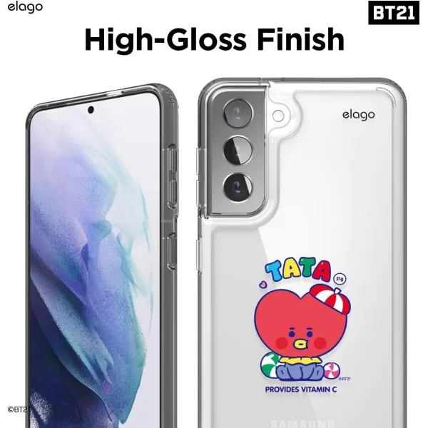 elago BT21 Case Compatible with Samsung Galaxy S21 Case  Raised Lip Screen amp Camera Protection Shockproof Bumper Cover Protective Case Official Merchandise RJTATA