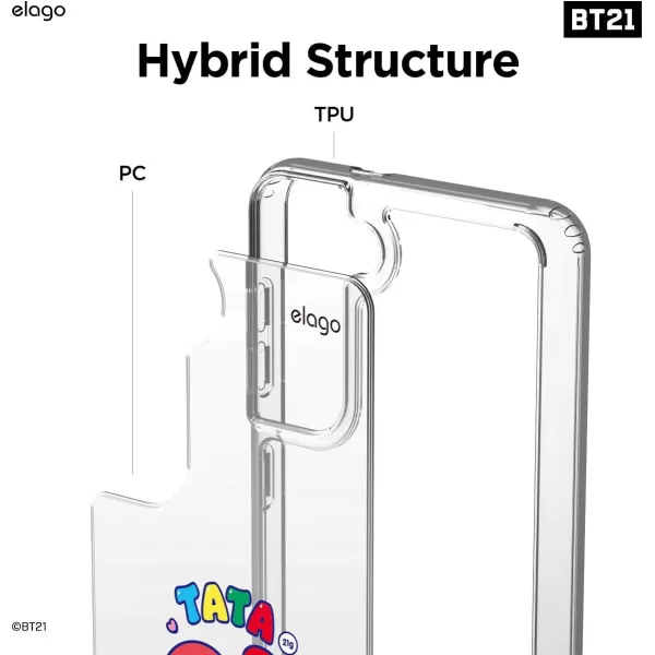 elago BT21 Case Compatible with Samsung Galaxy S21 Case  Raised Lip Screen amp Camera Protection Shockproof Bumper Cover Protective Case Official Merchandise RJTATA