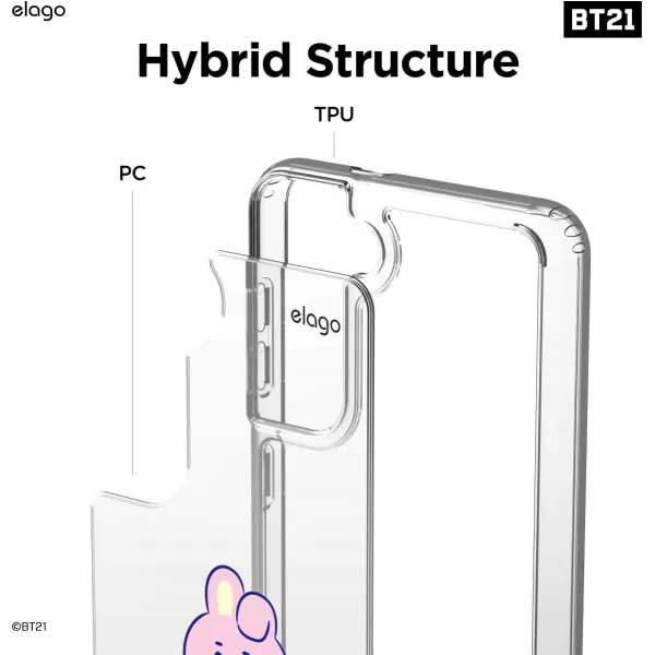 elago BT21 Case Compatible with Samsung Galaxy S21 Case  Raised Lip Screen amp Camera Protection Shockproof Bumper Cover Protective Case Official Merchandise RJCOOKY