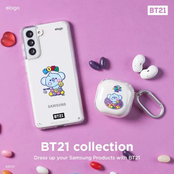 elago BT21 Case Compatible with Samsung Galaxy S21 Case  Raised Lip Screen amp Camera Protection Shockproof Bumper Cover Protective Case Official Merchandise RJKOYA