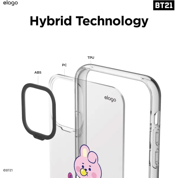 elago BT21 Hybrid Case Compatible with iPhone 11 61 Inch Durable Full Body Protection Raised Lip Screen amp Camera Protection Official Merchandise7 FlavorsCOOKY