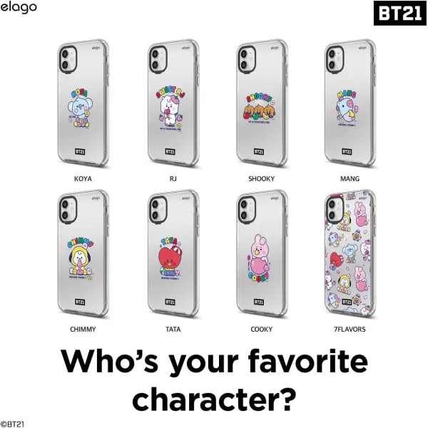 elago BT21 Hybrid Case Compatible with iPhone 11 61 Inch Durable Full Body Protection Raised Lip Screen amp Camera Protection Official Merchandise7 FlavorsSHOOKY