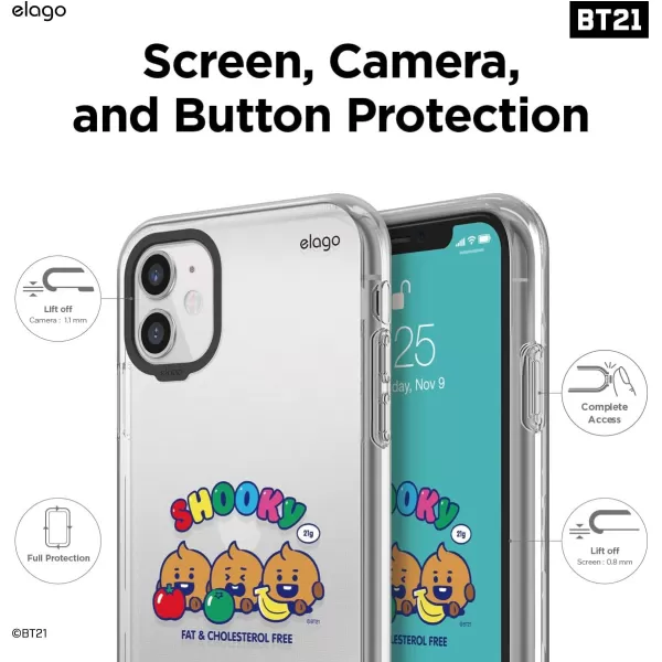 elago BT21 Hybrid Case Compatible with iPhone 11 61 Inch Durable Full Body Protection Raised Lip Screen amp Camera Protection Official Merchandise7 FlavorsSHOOKY