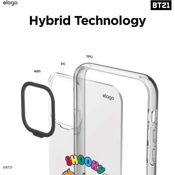 elago BT21 Hybrid Case Compatible with iPhone 11 61 Inch Durable Full Body Protection Raised Lip Screen amp Camera Protection Official Merchandise7 FlavorsSHOOKY