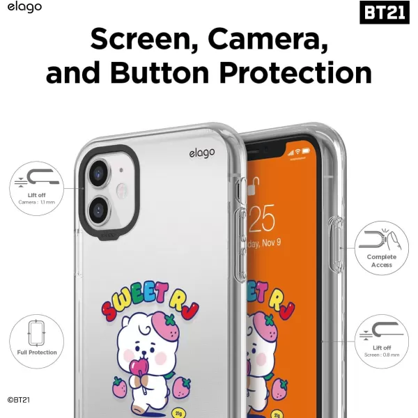 elago BT21 Hybrid Case Compatible with iPhone 11 61 Inch Durable Full Body Protection Raised Lip Screen amp Camera Protection Official Merchandise7 FlavorsRJ