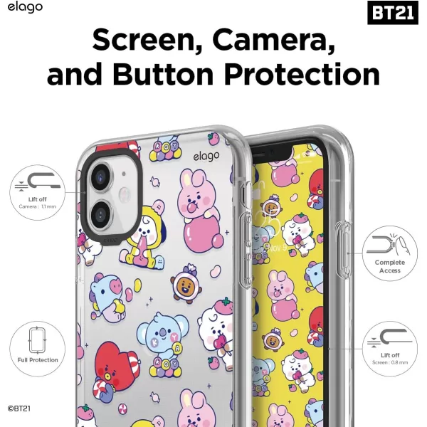 elago BT21 Hybrid Case Compatible with iPhone 11 61 Inch Durable Full Body Protection Raised Lip Screen amp Camera Protection Official Merchandise7 Flavors7 FLAVORS