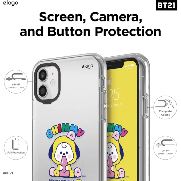 elago BT21 Hybrid Case Compatible with iPhone 11 61 Inch Durable Full Body Protection Raised Lip Screen amp Camera Protection Official Merchandise7 FlavorsCHIMMY