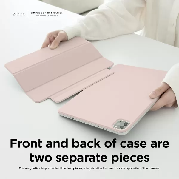 elago Case for iPad 10th Generation  iPad Case with Magnetic Attachment to Metal Materials Compatible with Apple iPad Pencil and elagos Pencil case Sand PinkSand Pink