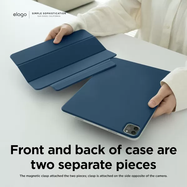 elago Case for iPad 10th Generation  iPad Case with Magnetic Attachment to Metal Materials Compatible with Apple iPad Pencil and elagos Pencil case Sand PinkBlue