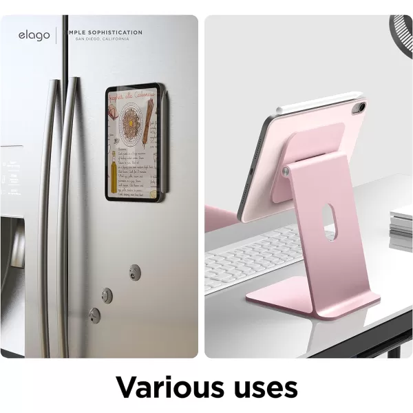 elago Case for iPad Mini 6th Generation  iPad Case with Magnetic Attachment to Metal Materials Compatible with Apple iPad Pencil and elagos Pencil case Dark GreySand Pink