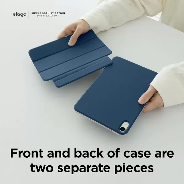 elago Case for iPad Mini 6th Generation  iPad Case with Magnetic Attachment to Metal Materials Compatible with Apple iPad Pencil and elagos Pencil case Dark GreyBlue