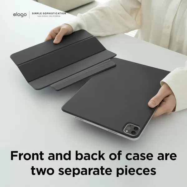 elago Case for iPad Pro 11 inch 4th 3rd 2nd Generation  iPad Case with Magnetic Attachment to Metal Materials Compatible with Apple iPad Pencil and elagos Pencil case Dark GreyDark Grey