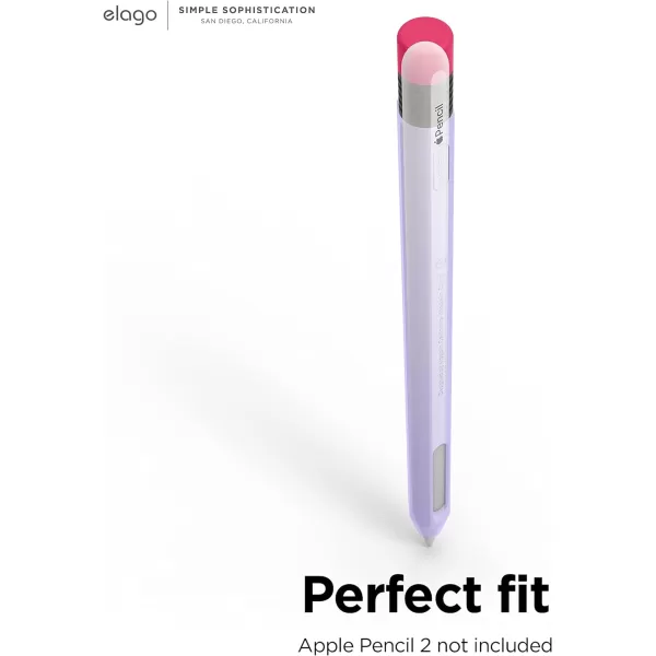 elago Classic Pencil Case Compatible with Apple Pencil 2nd Generation Cover Sleeve Compatible with Magnetic Charging and Double Tap Must Read Installation Instructions Lovely PinkLavender