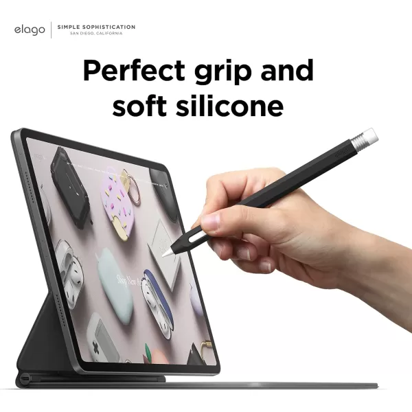 elago Classic Pencil Case Compatible with Apple Pencil 2nd Generation Cover Sleeve Compatible with Magnetic Charging and Double Tap Must Read Installation Instructions Lovely PinkBlack