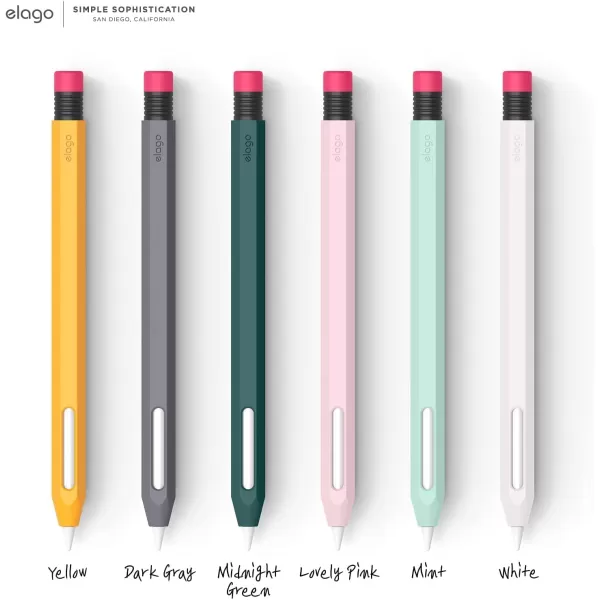 elago Classic Pencil Case Compatible with Apple Pencil 2nd Generation Cover Sleeve Compatible with Magnetic Charging and Double Tap Must Read Installation Instructions Lovely PinkWhite