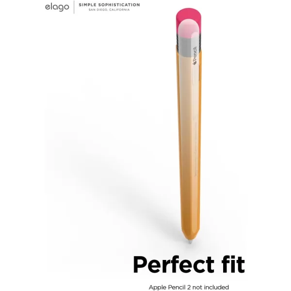 elago Classic Pencil Case Compatible with Apple Pencil 2nd Generation Cover Sleeve Compatible with Magnetic Charging and Double Tap Must Read Installation Instructions Lovely PinkYellow