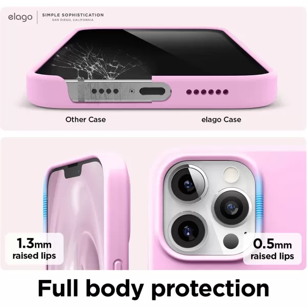 elago Compatible with iPhone 13 Pro Max Case Liquid Silicone Case Full Body Screen Camera Protective Cover Shockproof Slim Phone Case AntiScratch Soft Microfiber Lining 67 inch StoneHot Pink