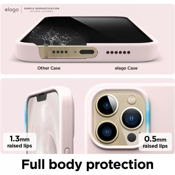 elago Compatible with iPhone 13 Pro Max Case Liquid Silicone Case Full Body Screen Camera Protective Cover Shockproof Slim Phone Case AntiScratch Soft Microfiber Lining 67 inch StoneLovely Pink