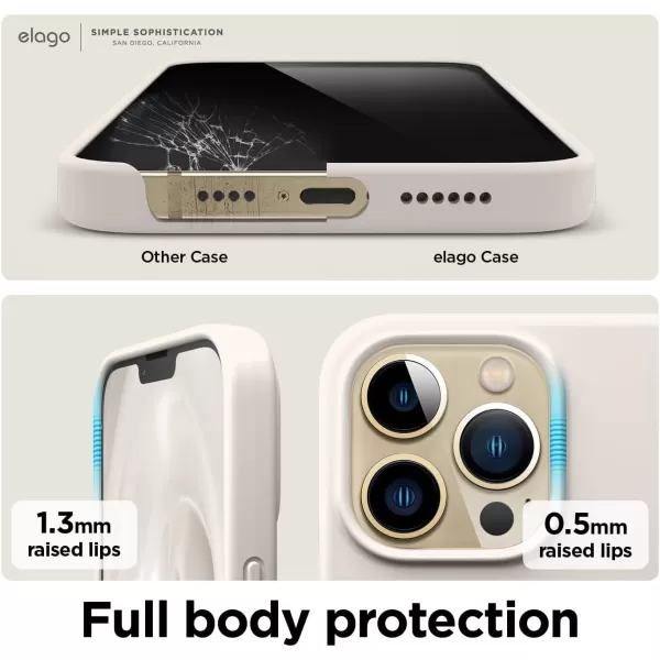 elago Compatible with iPhone 13 Pro Max Case Liquid Silicone Case Full Body Screen Camera Protective Cover Shockproof Slim Phone Case AntiScratch Soft Microfiber Lining 67 inch StoneStone