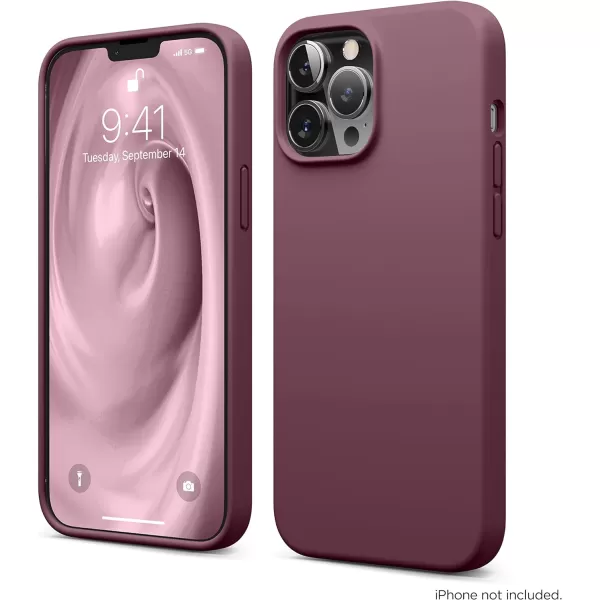 elago Compatible with iPhone 13 Pro Max Case Liquid Silicone Case Full Body Screen Camera Protective Cover Shockproof Slim Phone Case AntiScratch Soft Microfiber Lining 67 inch StoneBurgundy