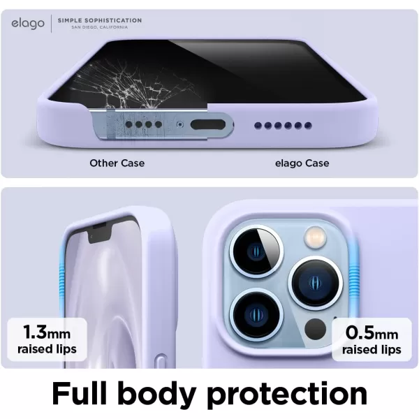 elago Compatible with iPhone 13 Pro Max Case Liquid Silicone Case Full Body Screen Camera Protective Cover Shockproof Slim Phone Case AntiScratch Soft Microfiber Lining 67 inch StonePurple