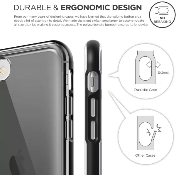 elago Dualistic Case Designed for iPhone 8  iPhone 7 Black