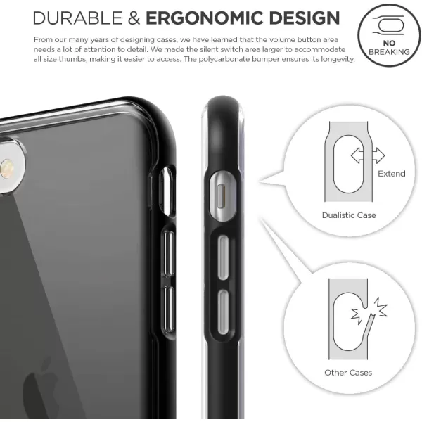 elago Dualistic Case Designed for iPhone 8  iPhone 7 Piano Black