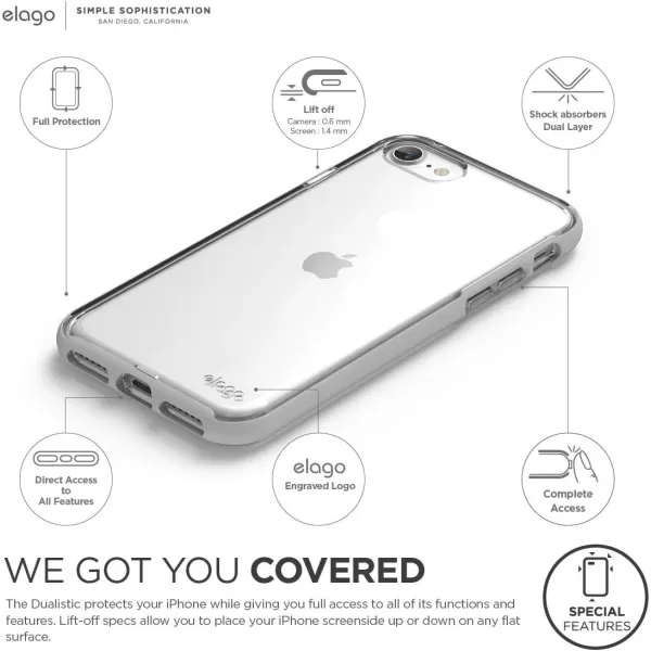 elago Dualistic Case Designed for iPhone 8  iPhone 7 White