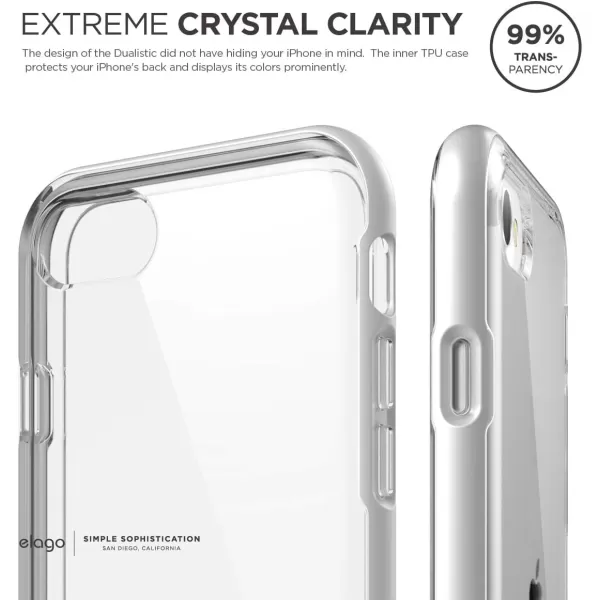 elago Dualistic Case Designed for iPhone 8  iPhone 7 White