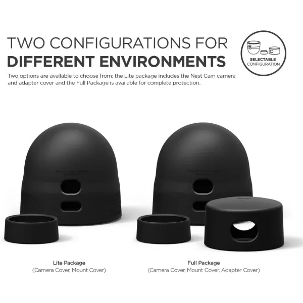 elago Google Nest Cam Outdoor Cover Dark Brown 3Pcs  Full Package All Weather Protection Adapter Cover Included Easy InstallationFull Package Black