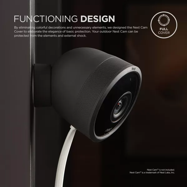 elago Google Nest Cam Outdoor Cover Dark Brown 3Pcs  Full Package All Weather Protection Adapter Cover Included Easy InstallationFull Package X 2 Set Black