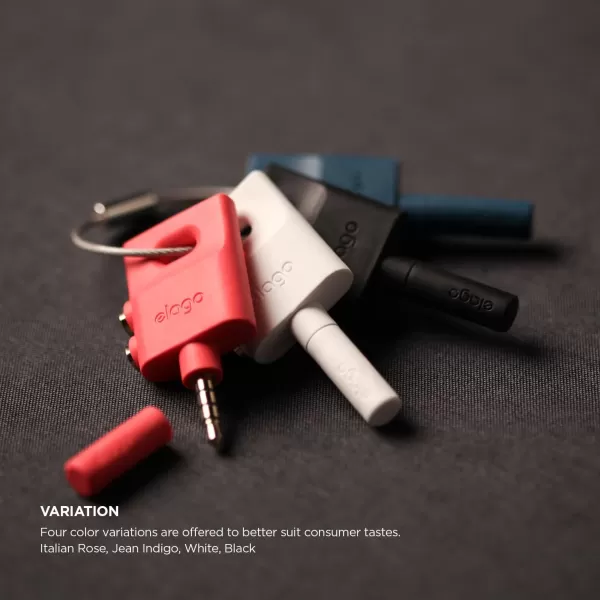 elago Keyring Headphone Splitter for iPhone iPad iPod Galaxy and Any Portable Device with 35mm Jean IndigoJean Indigo