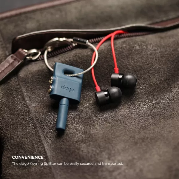 elago Keyring Headphone Splitter for iPhone iPad iPod Galaxy and Any Portable Device with 35mm Jean IndigoJean Indigo