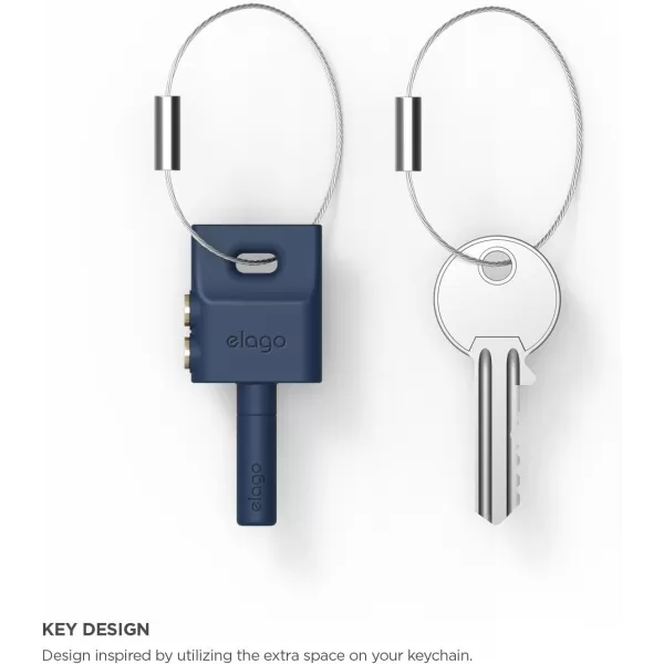 elago Keyring Headphone Splitter for iPhone iPad iPod Galaxy and Any Portable Device with 35mm Jean IndigoJean Indigo