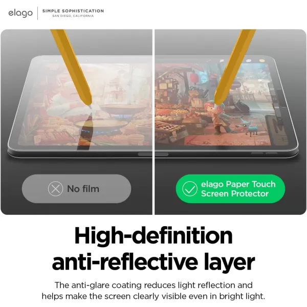 elago Paper Touch Glass Screen Protector Compatible with iPad Air 109 inch4th 5th gen iPad Pro 11 inch1st 2nd 3rd 4th gen  Paperlike texture Antifingerprint Antireflective layerelago Paper Touch Glass Screen Protector Compatible with iPad Air 109 inch4th 5th gen iPad Pro 11 inch1st 2nd 3rd 4th gen  Paperlike texture Antifingerprint Antireflective layer