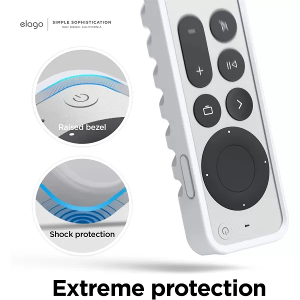 elago R3 Protective Case Compatible with 2022 Apple TV Siri Remote 3rd Generation Compatible with 2021 Apple TV Siri Remote 2nd Gen  Lanyard Great Grip Shock Absorption Drop Protection BlackNightglow Blue