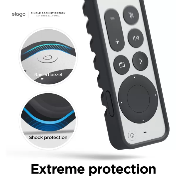 elago R3 Protective Case Compatible with 2022 Apple TV Siri Remote 3rd Generation Compatible with 2021 Apple TV Siri Remote 2nd Gen  Lanyard Great Grip Shock Absorption Drop Protection BlackBlack