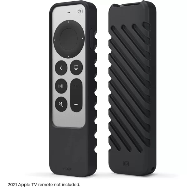 elago R3 Protective Case Compatible with 2022 Apple TV Siri Remote 3rd Generation Compatible with 2021 Apple TV Siri Remote 2nd Gen  Lanyard Great Grip Shock Absorption Drop Protection BlackBlack