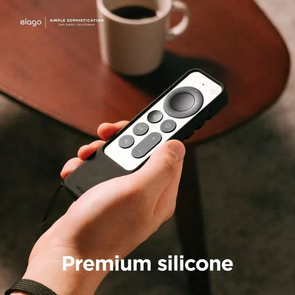 elago R3 Protective Case Compatible with 2022 Apple TV Siri Remote 3rd Generation Compatible with 2021 Apple TV Siri Remote 2nd Gen  Lanyard Great Grip Shock Absorption Drop Protection BlackBlack