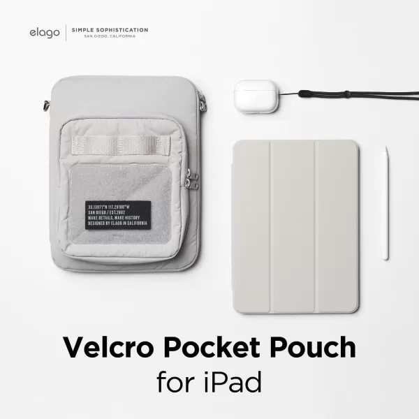 elago iPad Velcro Pouch Compatible with iPad Air 5th 109 inch 2022 iPad Pro 11 inch 321 20212018 iPad987 102 iPad Air 4 109Air 3 105iPad 97 Waterproof Pouch with Pocket Light Greyelago iPad Velcro Pouch Compatible with iPad Air 5th 109 inch 2022 iPad Pro 11 inch 321 20212018 iPad987 102 iPad Air 4 109Air 3 105iPad 97 Waterproof Pouch with Pocket Light Grey