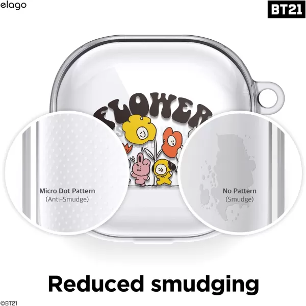 elago l BT21 Flower Case Compatible with Samsung Galaxy Buds 2 Pro Case 2022  Galaxy Buds 2 Case 2021  Galaxy Buds Pro Case 2021  Galaxy Buds Live Case 2020 Official Flower BouquetFlower Friends